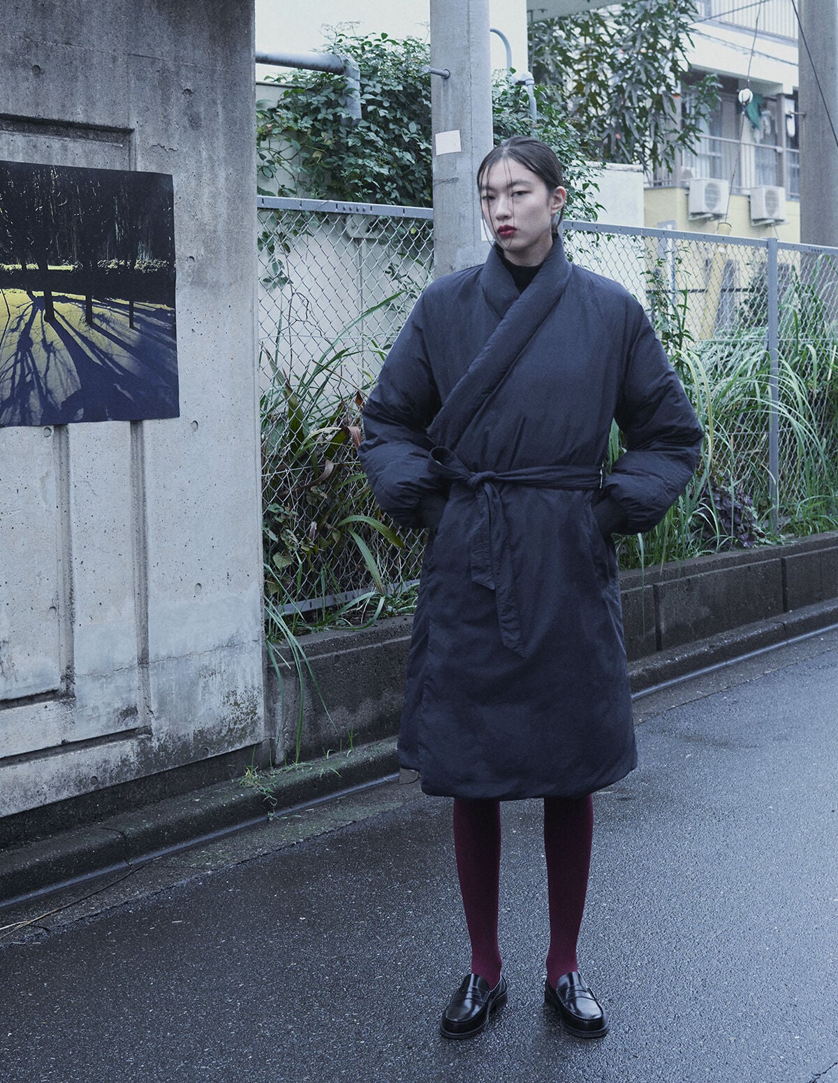 black trench-coat